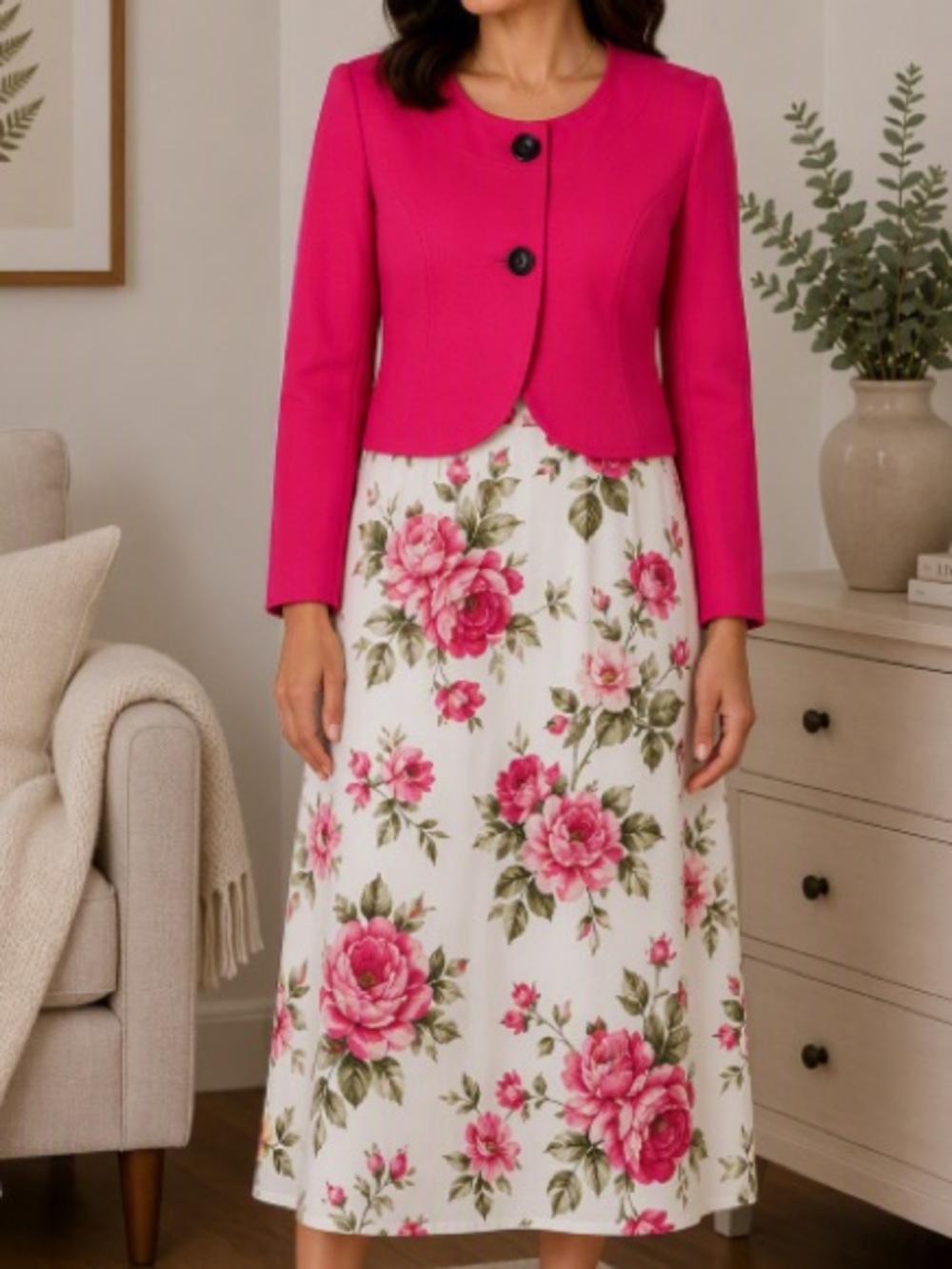 Hot Pink Cropped Blazer
